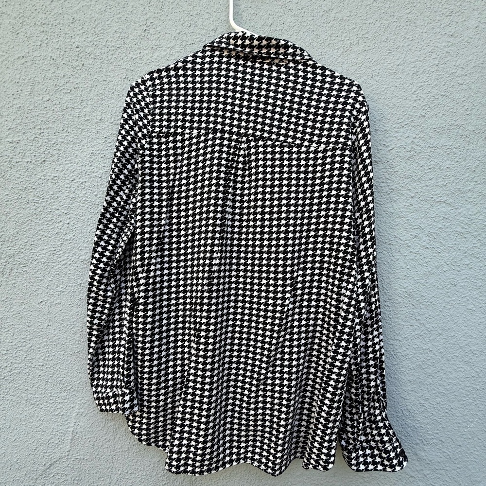 Big Dart Black and White Houndstooth Button-Up blouse, size EU 44/Large - Picture 4 of 4